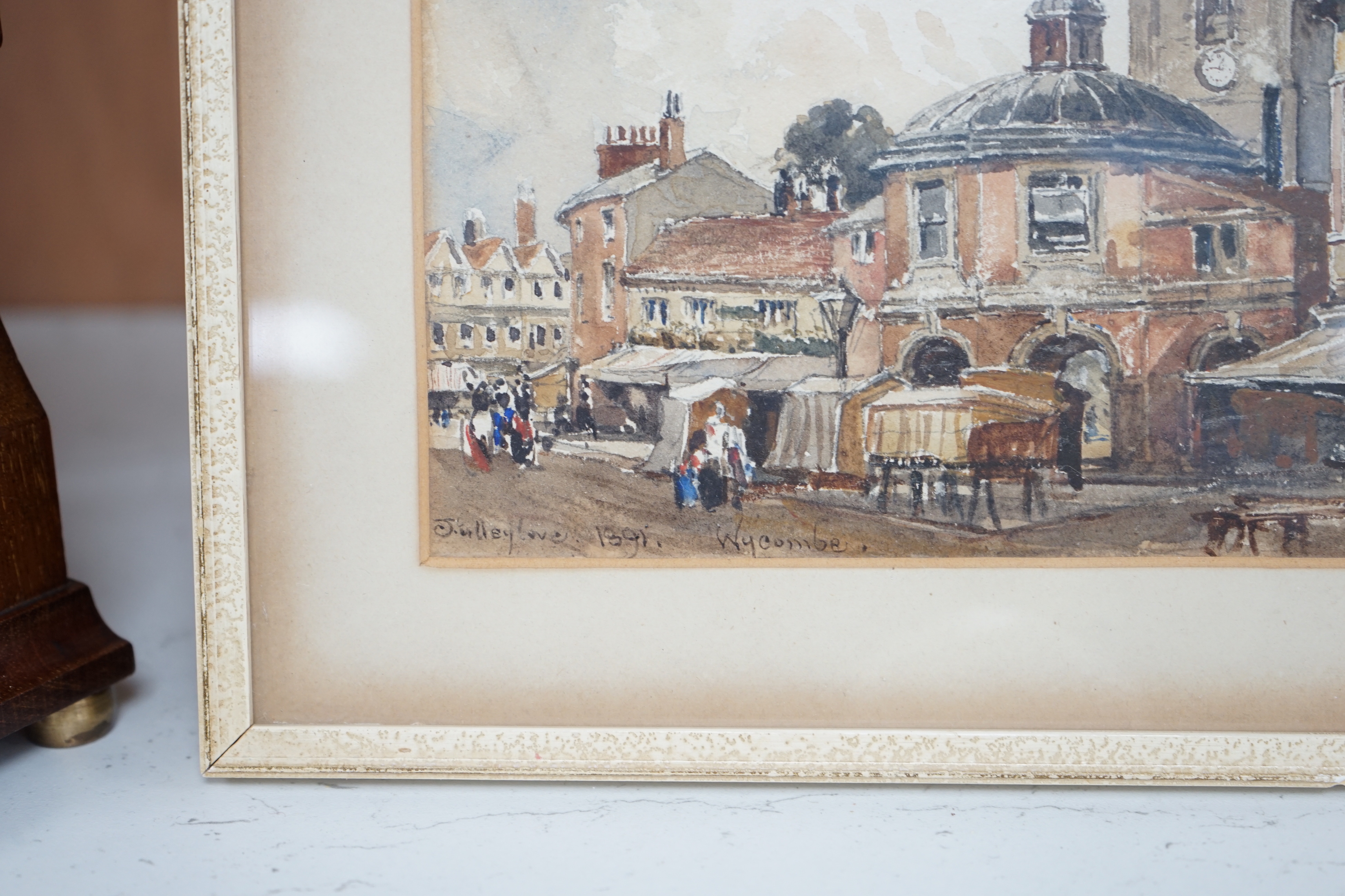 John Fulleylove (1845-1908) watercolour, ‘Wycombe’, signed and dated 1891, 12 x 17cm